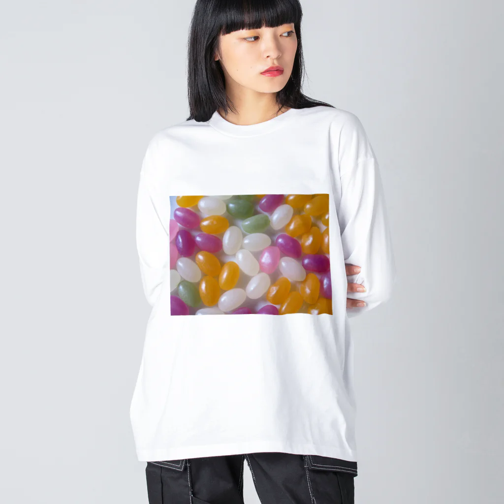 ミラくまのお菓子03 ビッグシルエットロングスリーブTシャツ