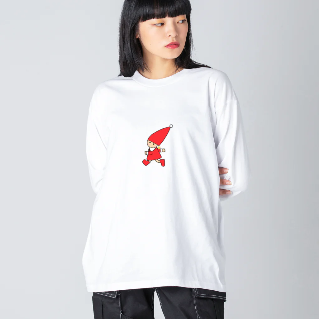 たま屋の赤い帽子ののえるちゃん  走る Big Long Sleeve T-Shirt