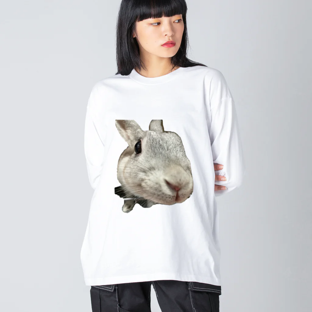 ふてくされうさぎ善のふてくされうさぎの善 ビッグシルエットロングスリーブTシャツ