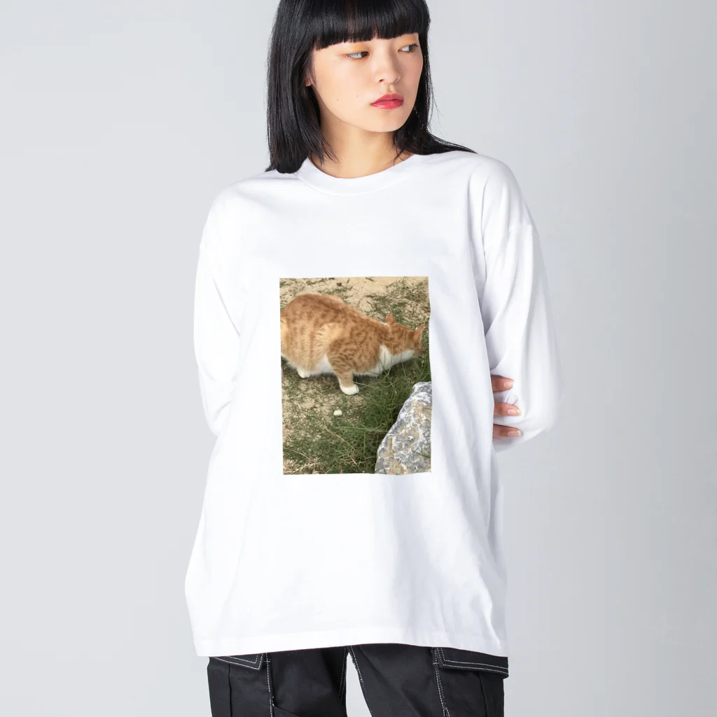 高橋のそっぽむく猫 ビッグシルエットロングスリーブTシャツ