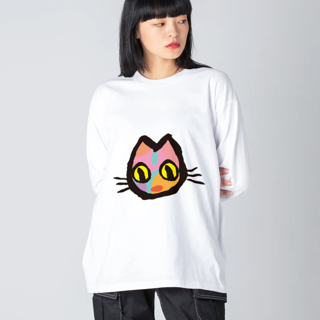 まみおデザインのカラフルニャンコ Big Long Sleeve T-Shirt