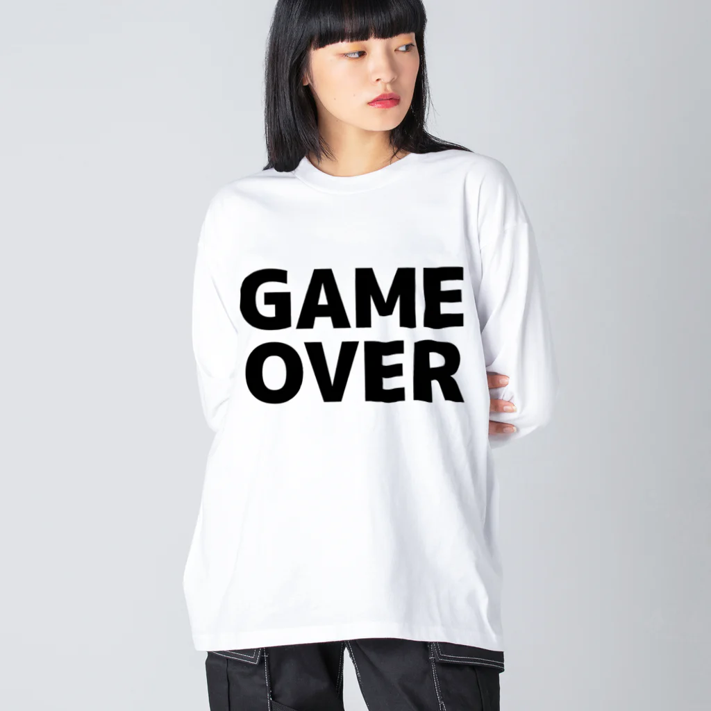 TOKYO LOGOSHOP 東京ロゴショップのGAMEOVER-ゲームオーバー- Big Long Sleeve T-Shirt