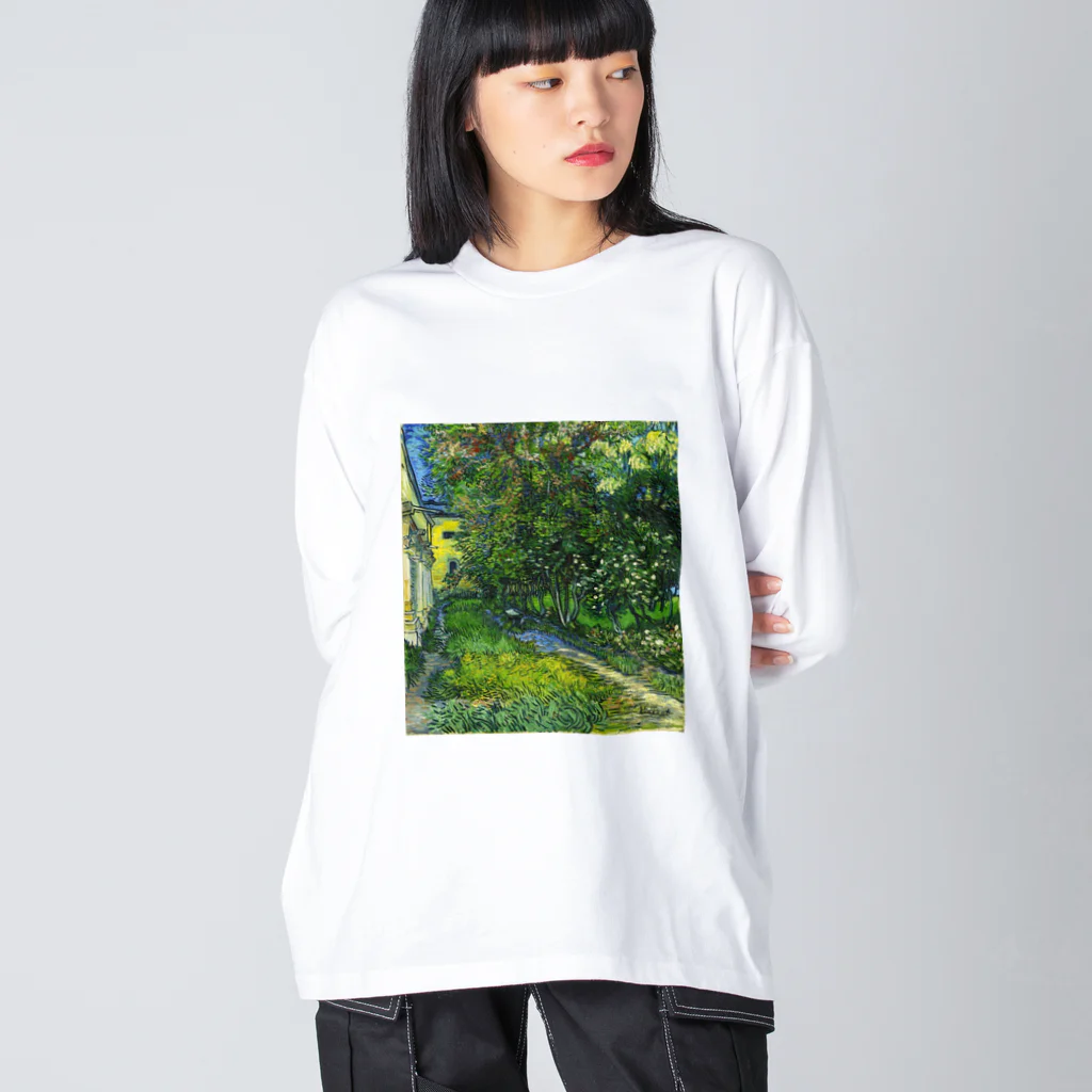 Art Baseのフィンセント・ファン・ゴッホ ≪サン＝レミの療養院の庭≫ 1889年5月 ビッグシルエットロングスリーブTシャツ