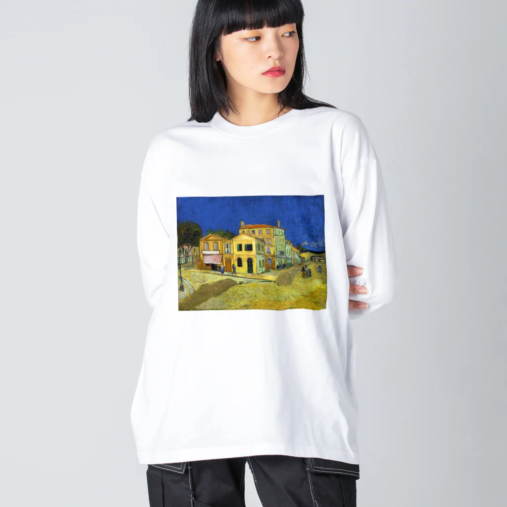 Art Baseのゴッホ  / 黄色い家 / 1888 ビッグシルエットロングスリーブTシャツ