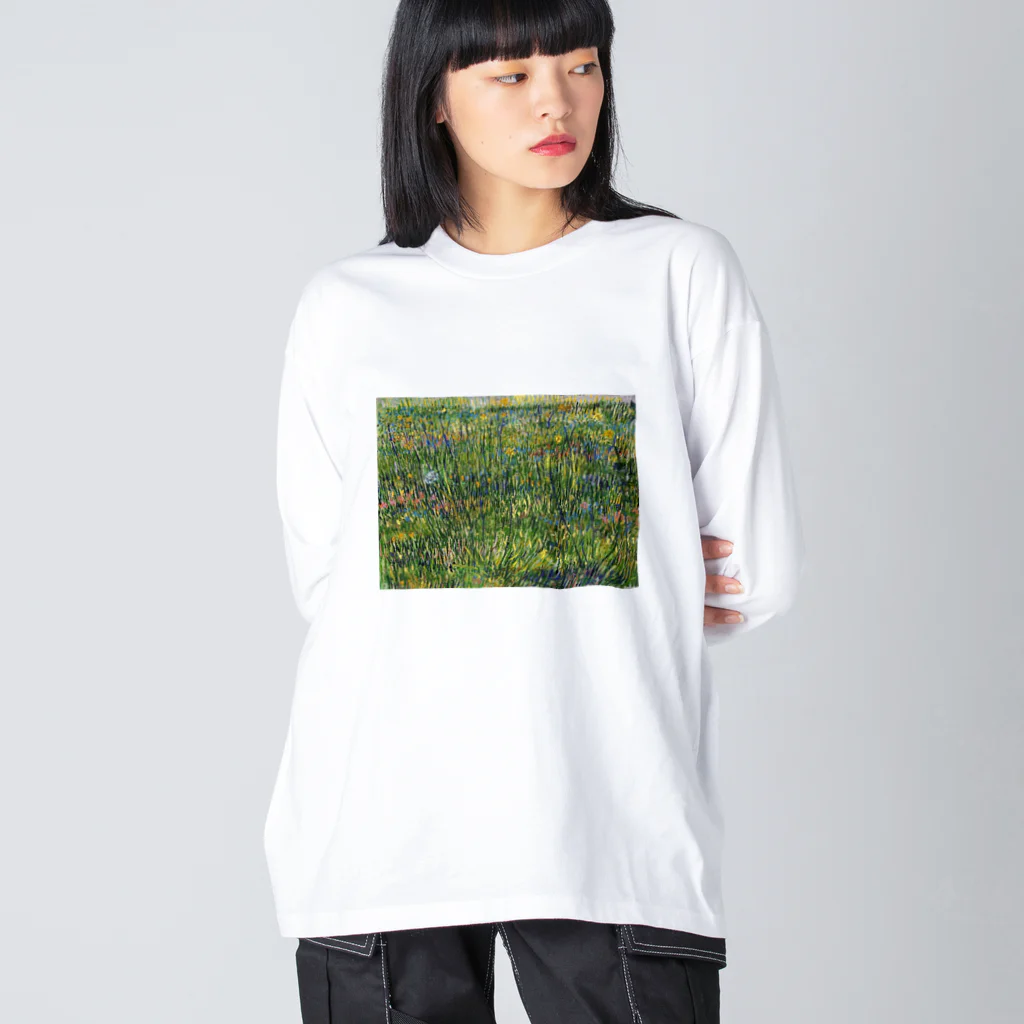 Art Baseのフィンセント・ファン・ゴッホ　《草地》 ビッグシルエットロングスリーブTシャツ