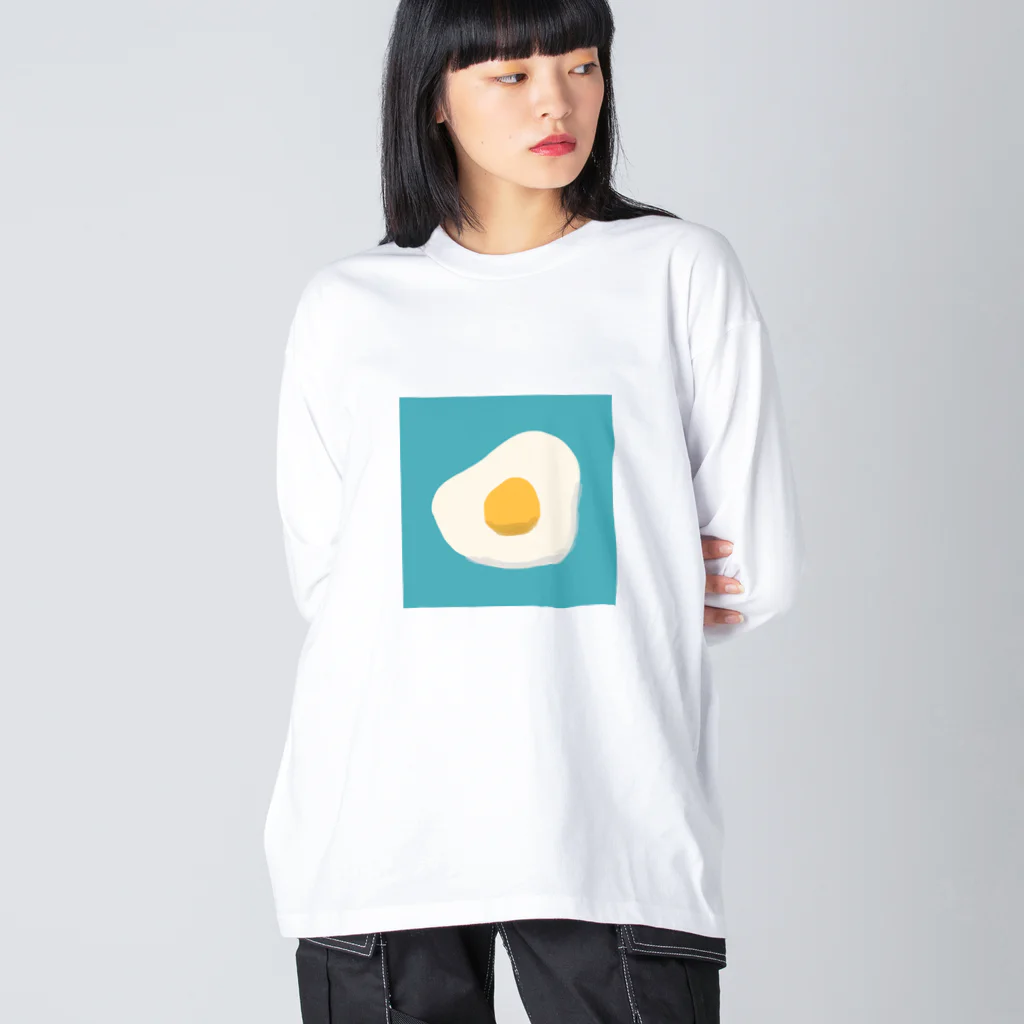 【シマエナガグッズ】ちくわファクトリーのめだまやき　たぶん Big Long Sleeve T-Shirt