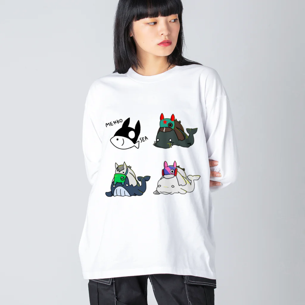 こび2号🐴のメンコSea 長袖。 Big Long Sleeve T-Shirt