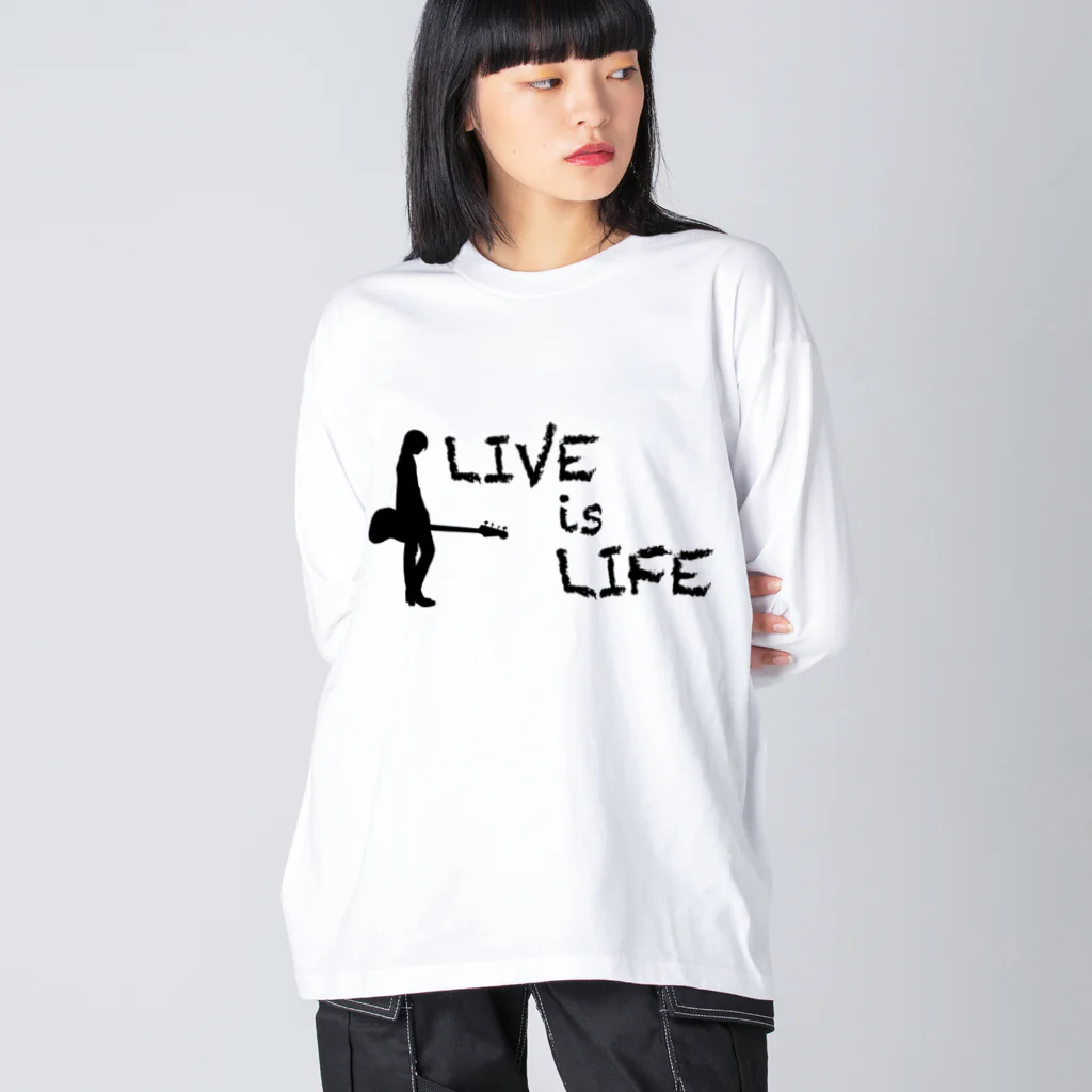 JADE ARTSのLIVE is LIFE ビッグシルエットロングスリーブTシャツ