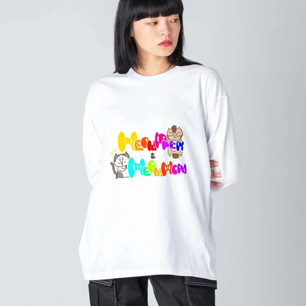 tiMo'sのお悟り猫姉妹【ロゴ】 Big Long Sleeve T-Shirt