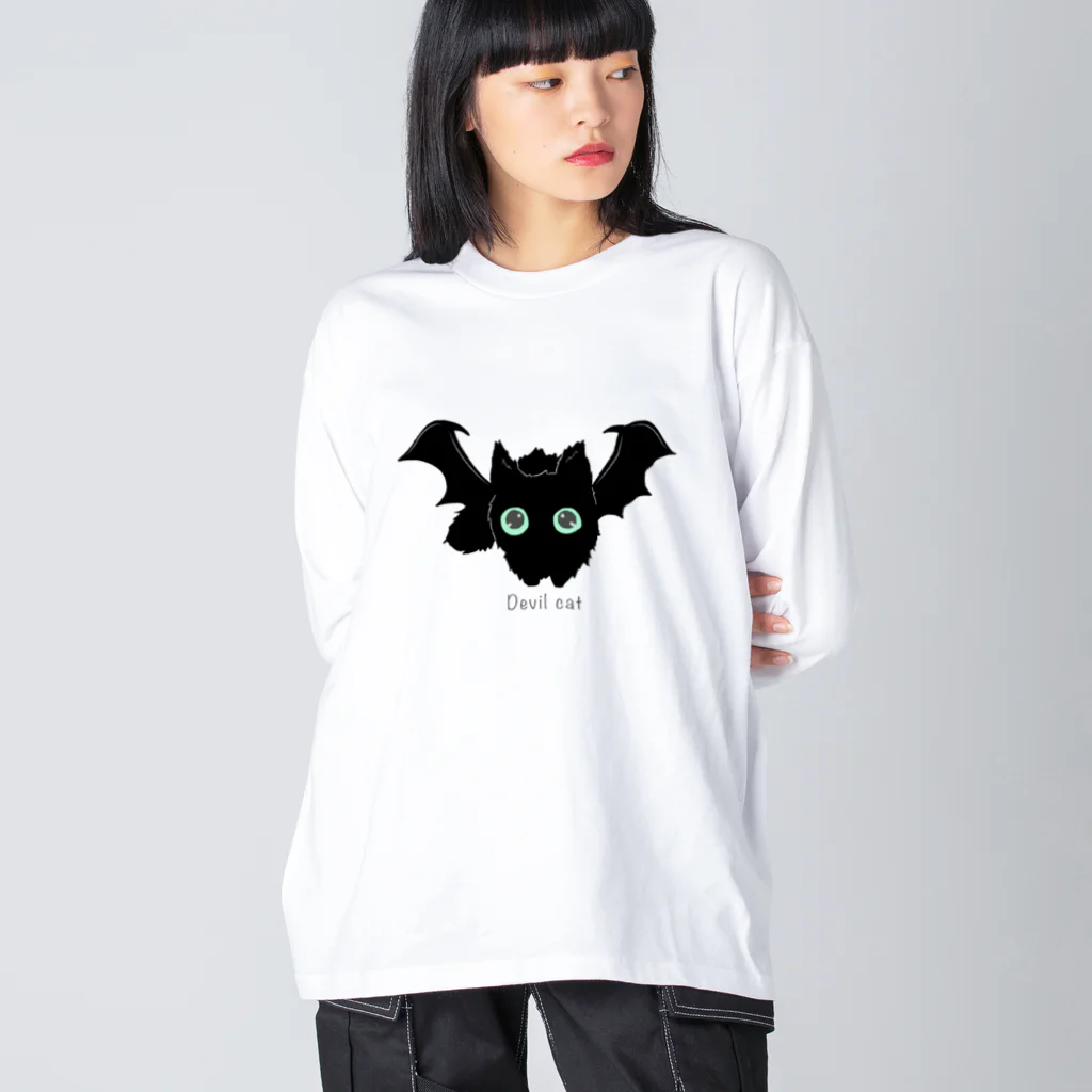 amemugi（あめむぎ）の悪魔みたいな猫 Big Long Sleeve T-Shirt
