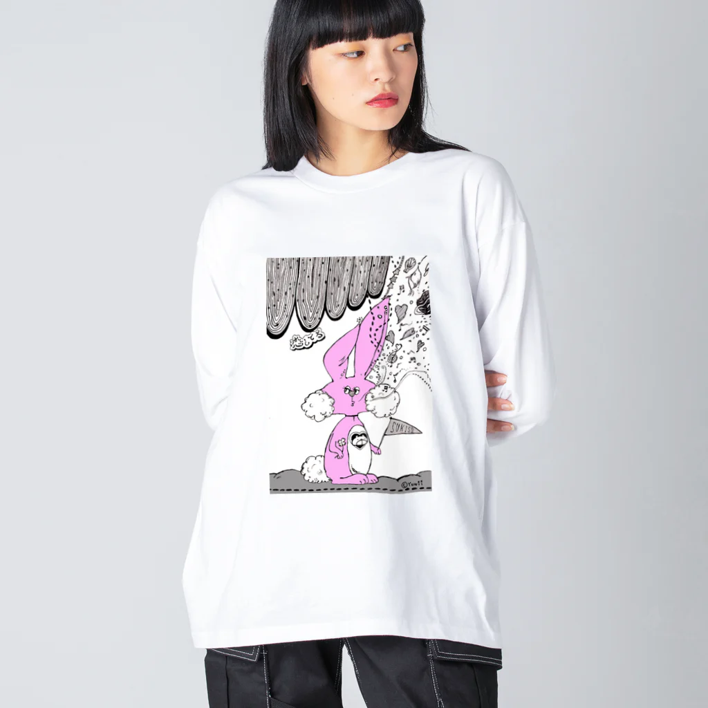 【Yuwiiの店】ゆぅぅぃーのウサ恋★恋してる　イラスト Big Long Sleeve T-Shirt