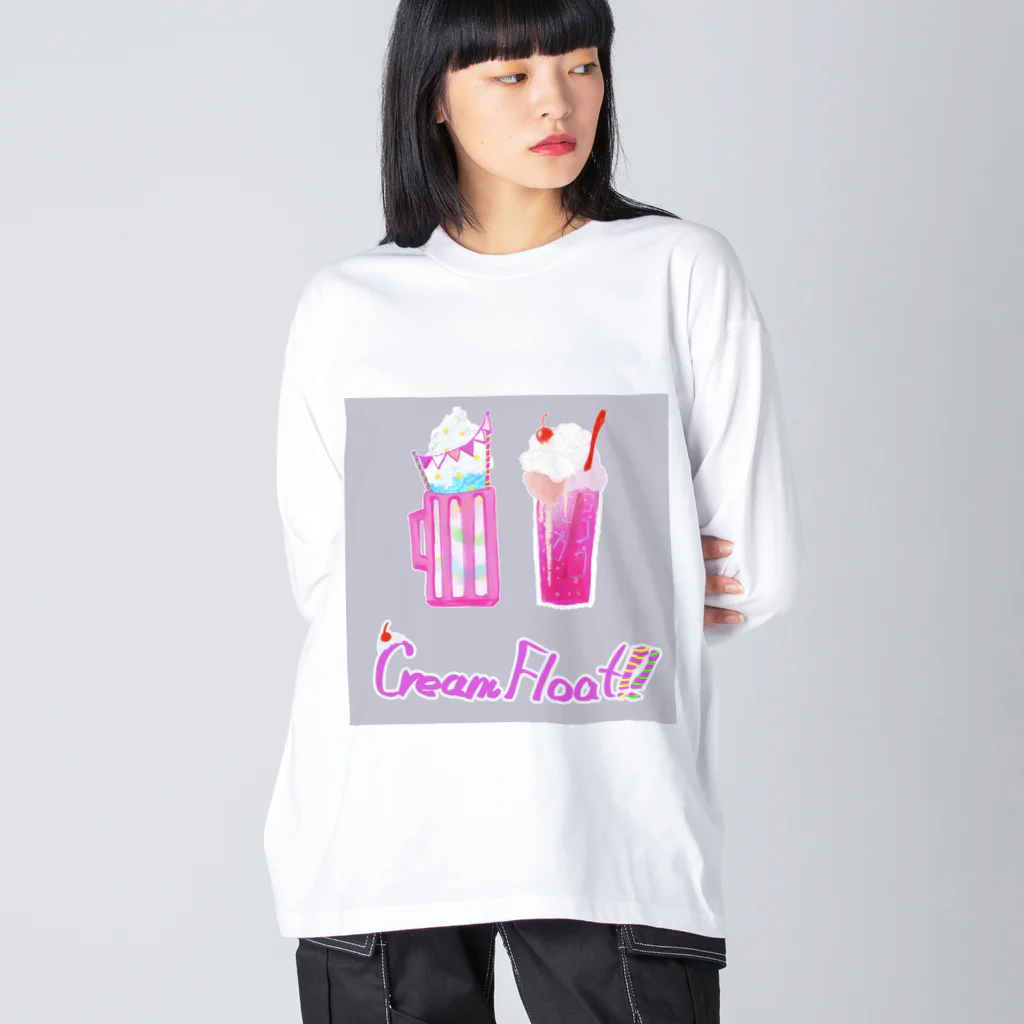 ンマー！のピンクのクリームソーダ Big Long Sleeve T-Shirt