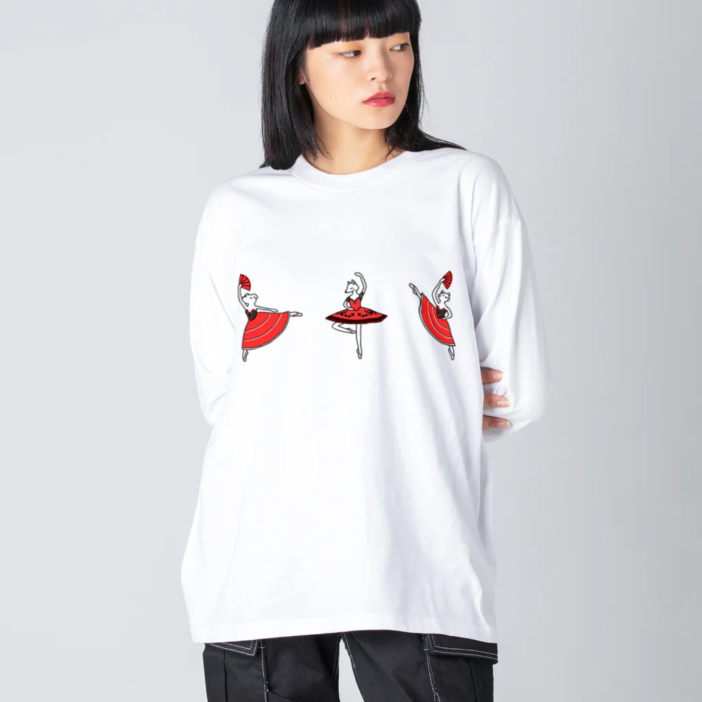 石山 陸 の3匹キトリ Big Long Sleeve T-Shirt