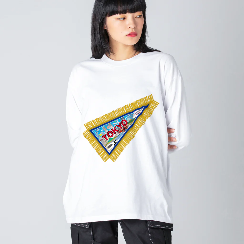 kimchinのTOKYO土産風のペナント Big Long Sleeve T-Shirt