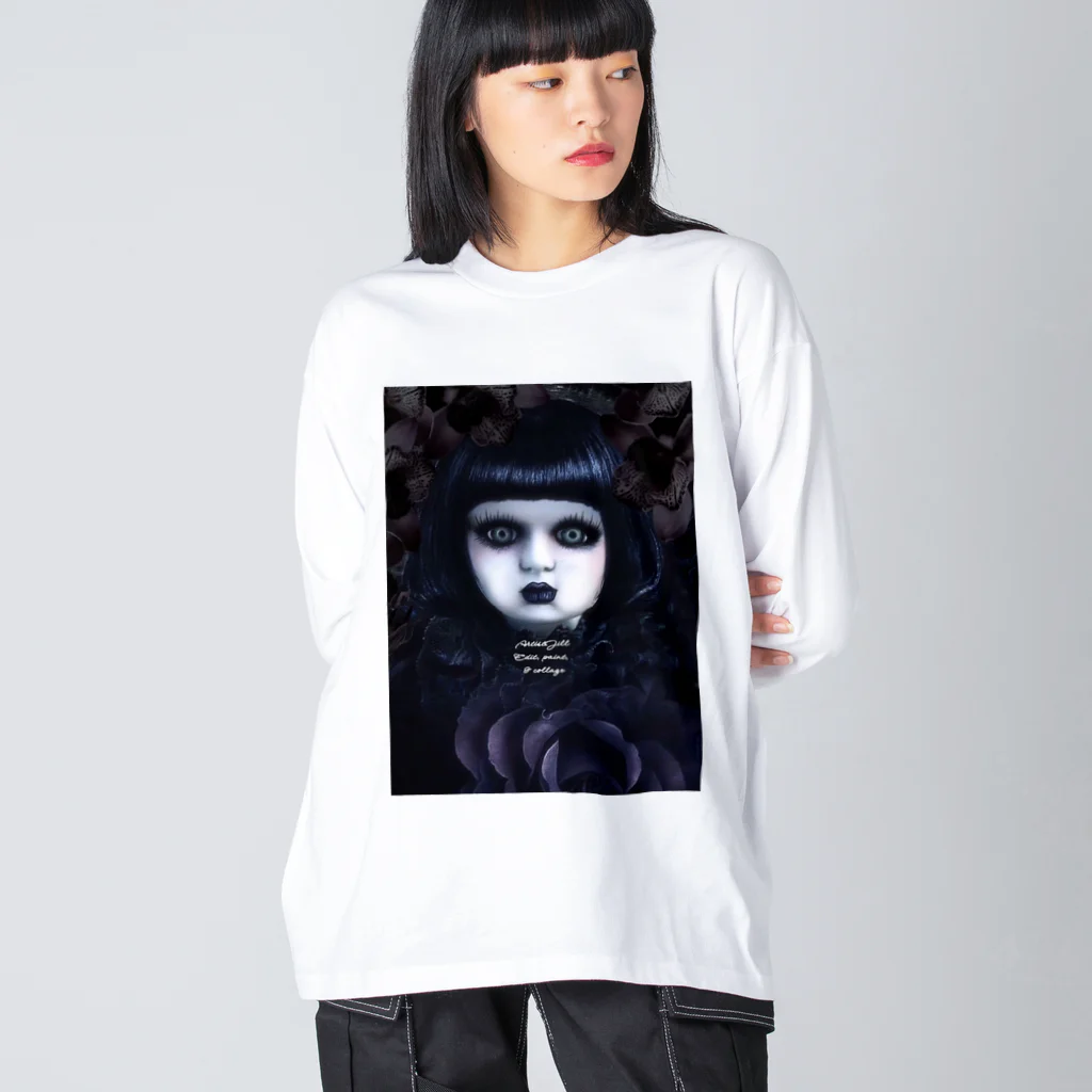 【ホラー専門店】ジルショップのDark Doll (縦長) ビッグシルエットロングスリーブTシャツ