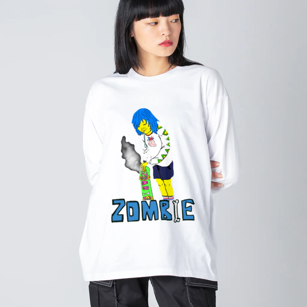 ビビットカラーアイテムズのスケーターくん Big Long Sleeve T-Shirt