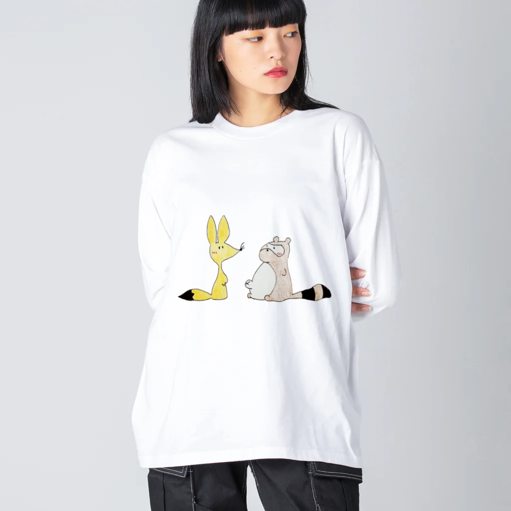 姐の狐狸 ビッグシルエットロングスリーブTシャツ