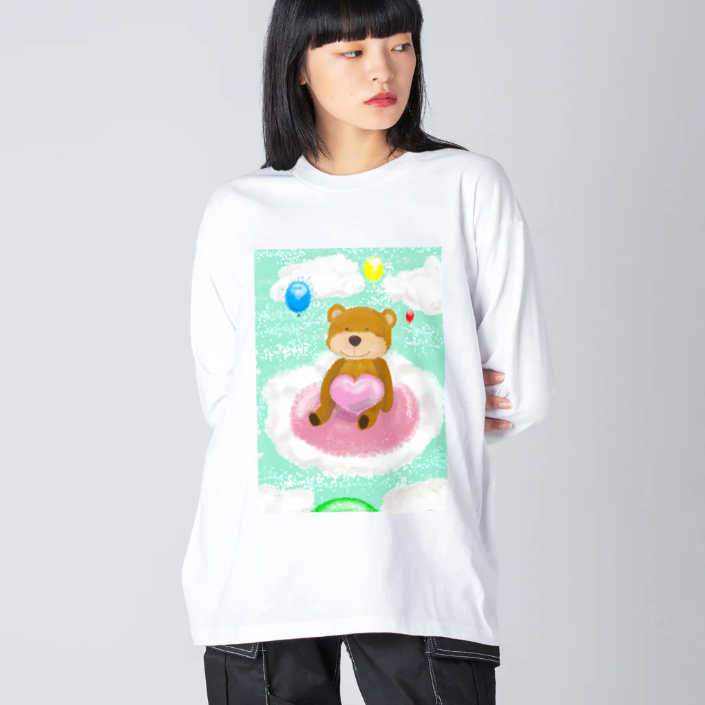 _melon_aki_のおさんぽ　テディベア  Big Long Sleeve T-Shirt