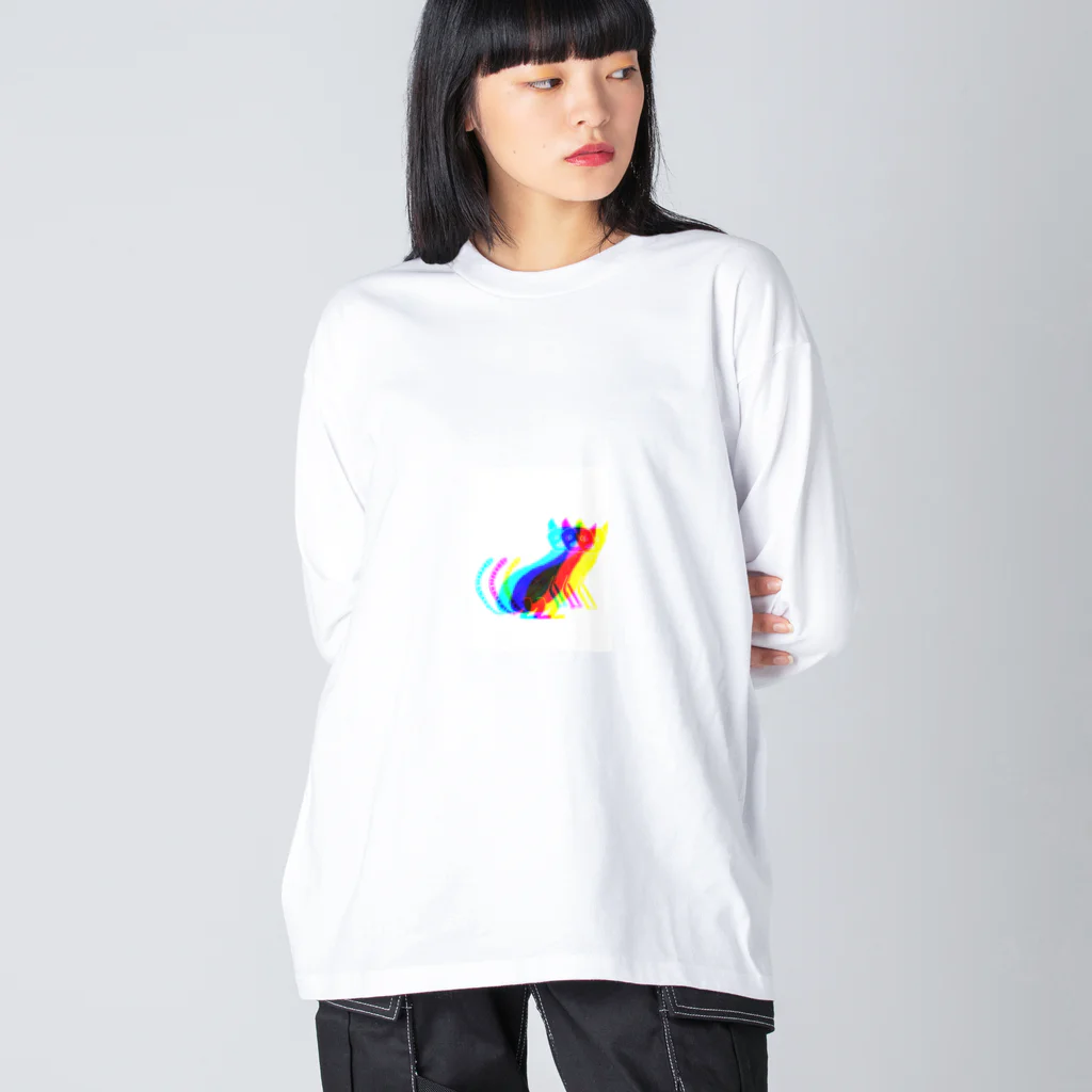 NicoNicoSmileのキツネザル Big Long Sleeve T-Shirt