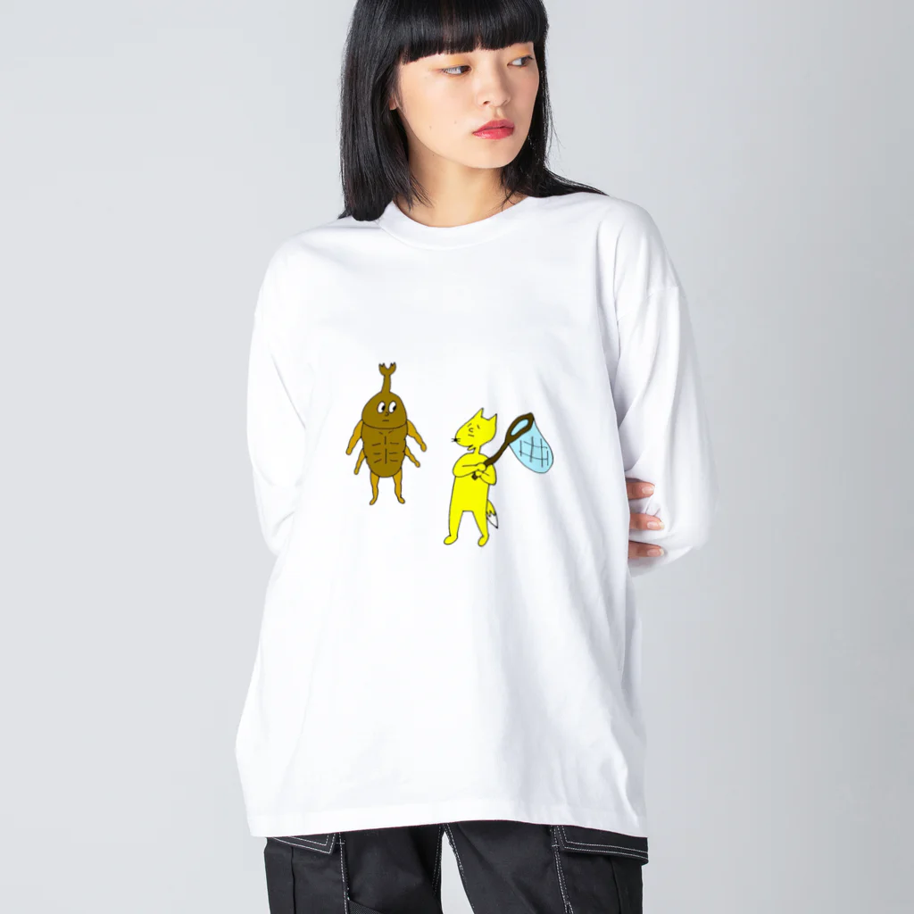 Sloping Shoulders Foxの捕れる気がしない Big Long Sleeve T-Shirt