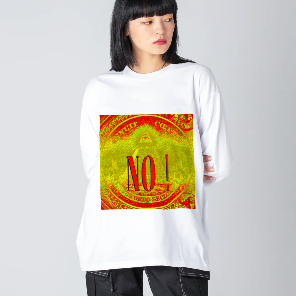 PALA's SHOP　cool、シュール、古風、和風、のNO！ ビッグシルエットロングスリーブTシャツ