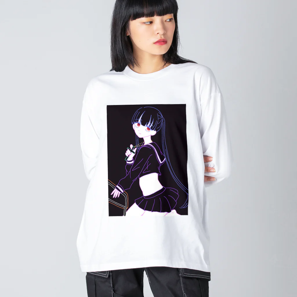 tinaの地雷女ちゃん Big Long Sleeve T-Shirt