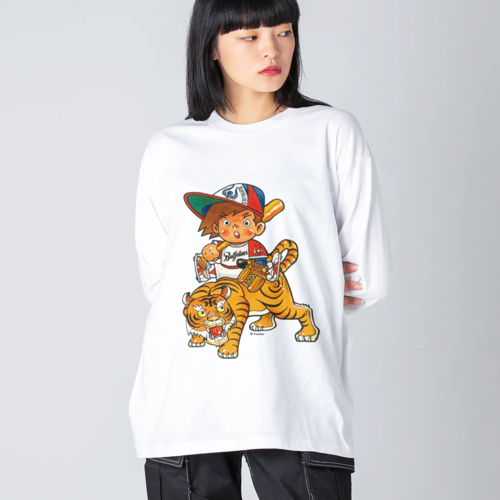 バッファ君  goods【近鉄バファローズ／1976-1996】の『虎！とら！トラ！』【バッファ君】 Big Long Sleeve T-Shirt