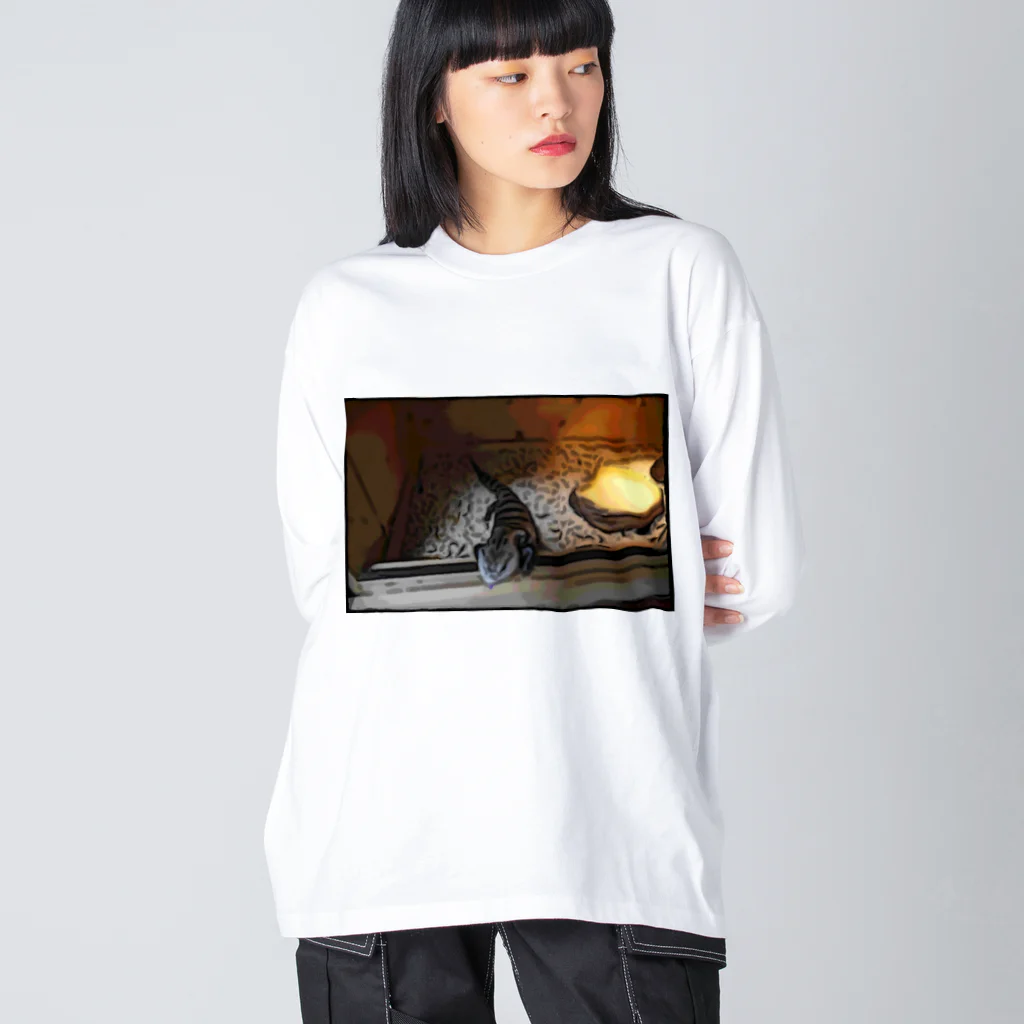 ﾌﾗﾜｰﾎｴｰﾙ　ちづっこのアオジタトカゲくん Big Long Sleeve T-Shirt