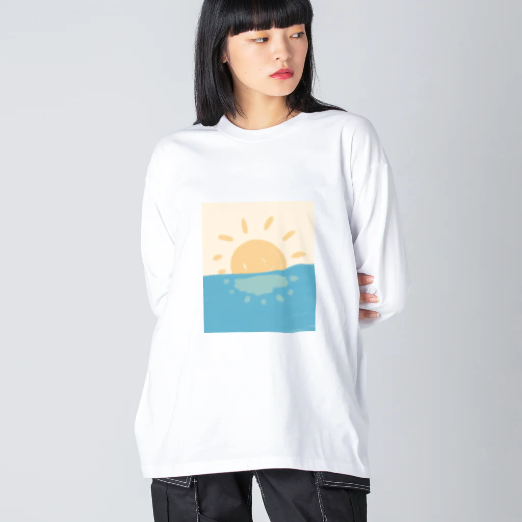 十織のお店の初日の出 Big Long Sleeve T-Shirt