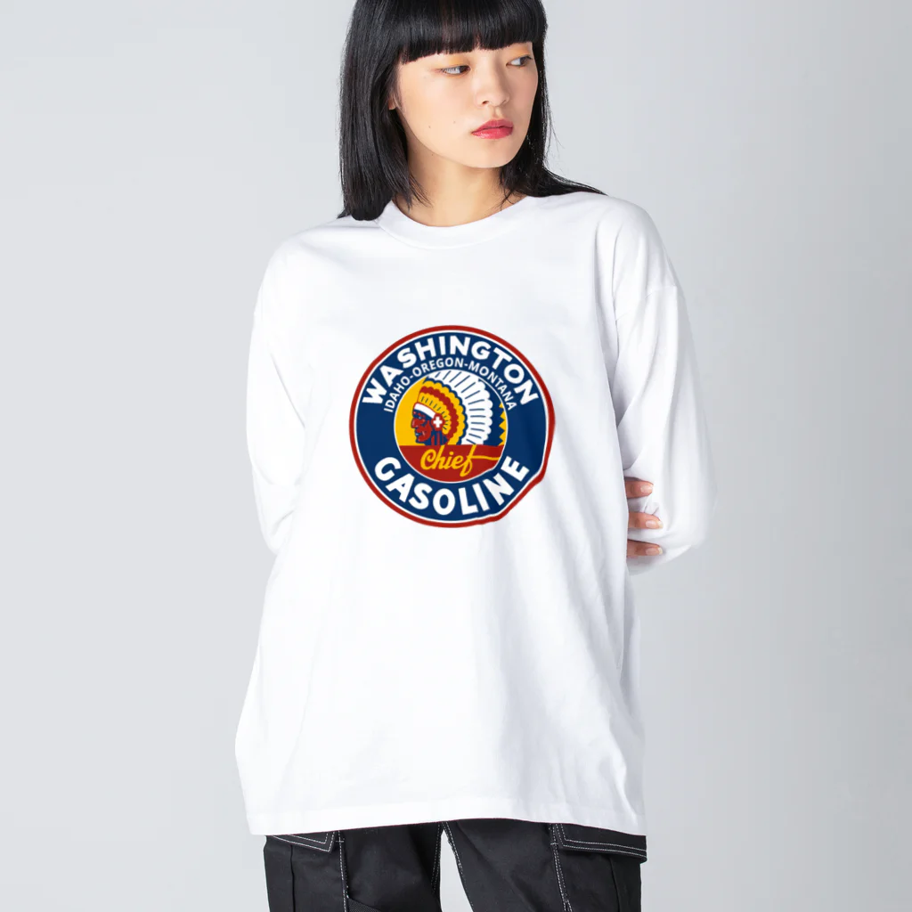 Bunny Robber GRPCのWashington Chief Gasoline ビッグシルエットロングスリーブTシャツ