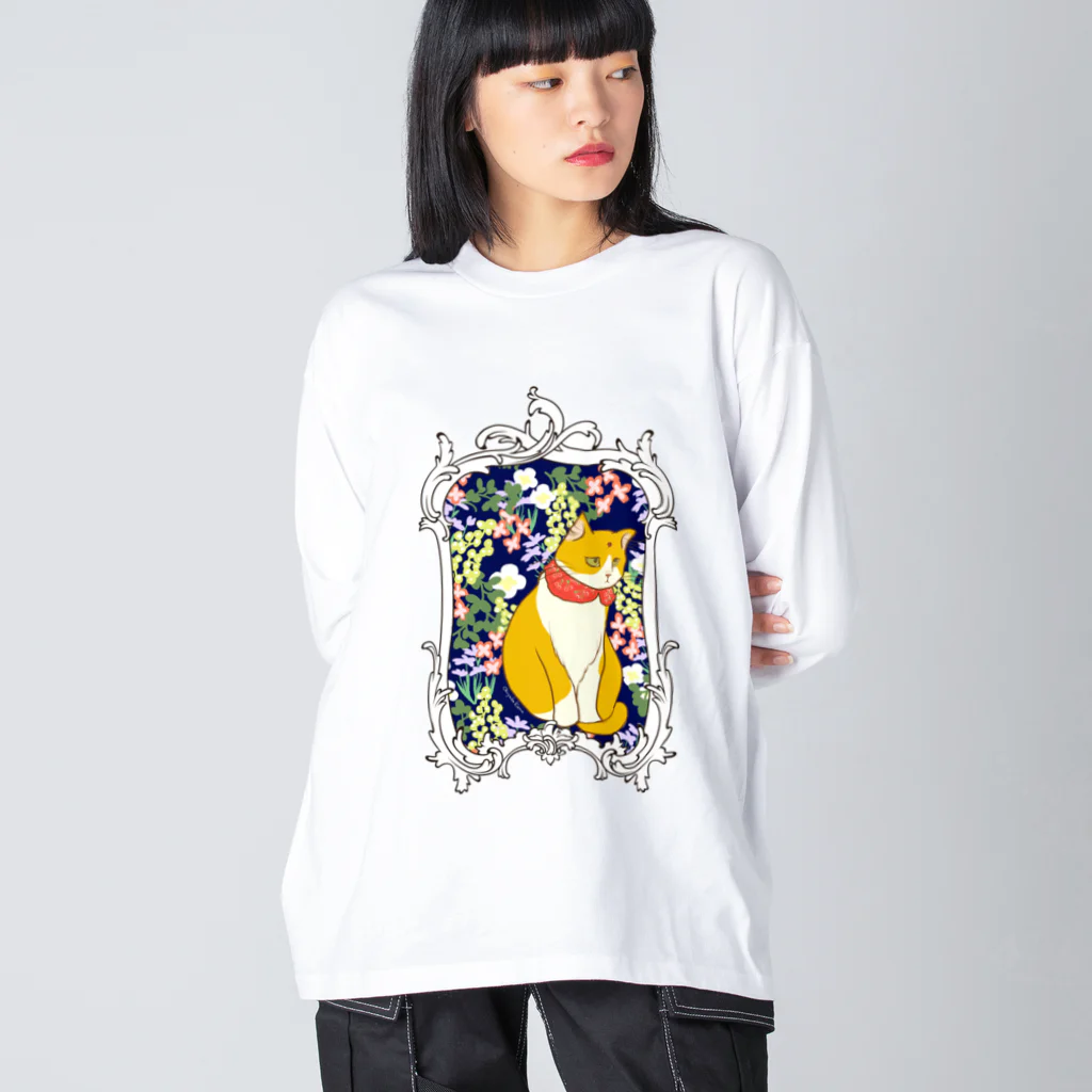 四月研究所 SUZURI店のてんとう虫と茶しろ君 Big Long Sleeve T-Shirt