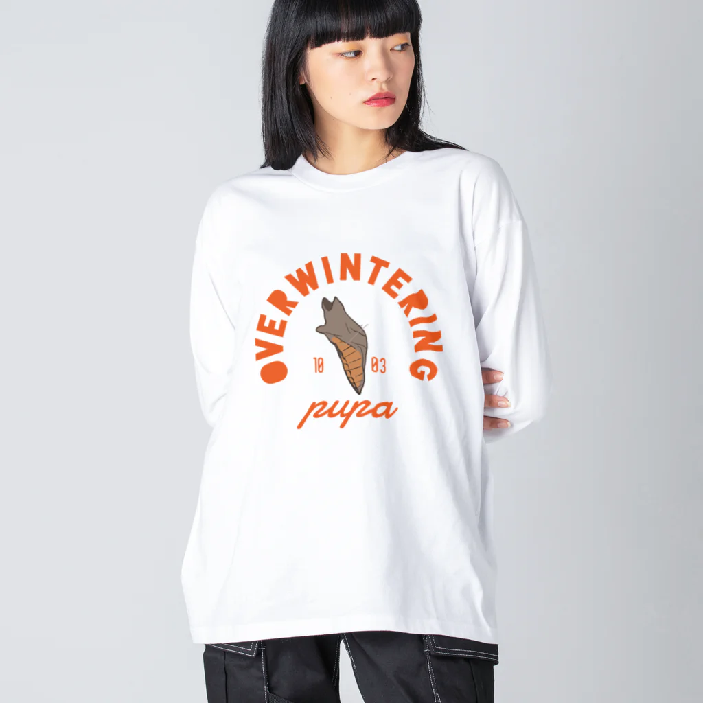 kitaooji shop SUZURI店の越冬蛹アメカジ Big Long Sleeve T-Shirt