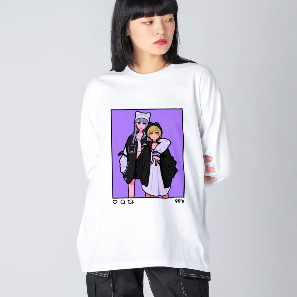 美好よしみの90's Girls Big Long Sleeve T-Shirt