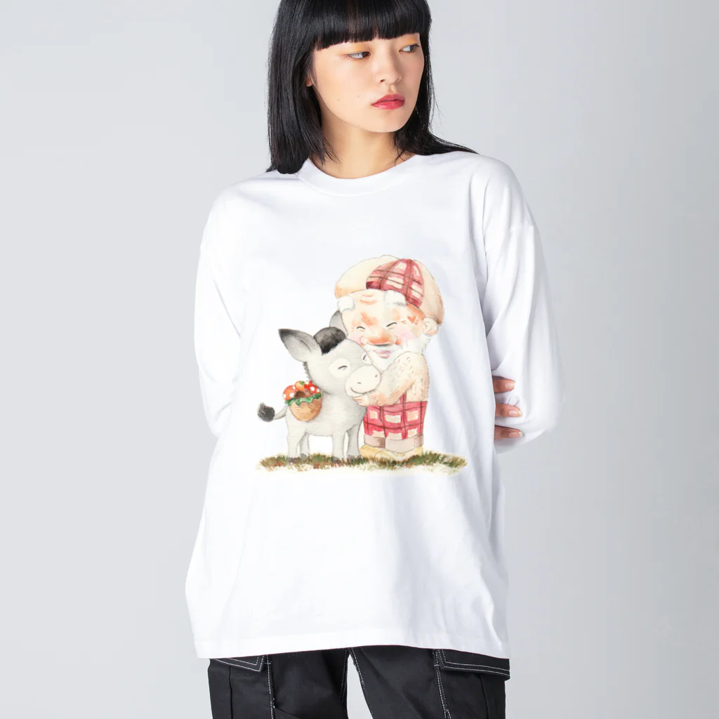 HUGNICOのロバくんと Big Long Sleeve T-Shirt