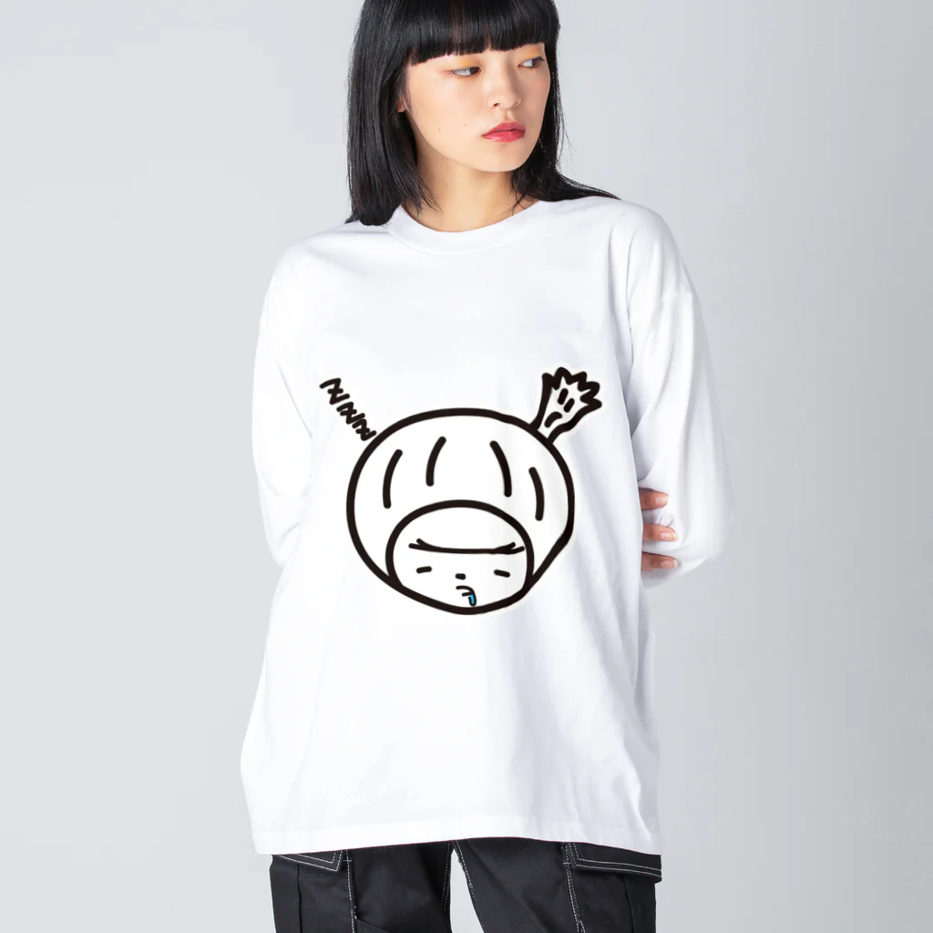 きくのらくがきのきくの顔　寝顔 Big Long Sleeve T-Shirt