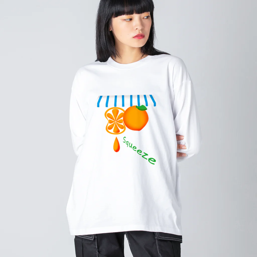 satoharuのオレンジ　ぎゅぎゅぎゅっ Big Long Sleeve T-Shirt