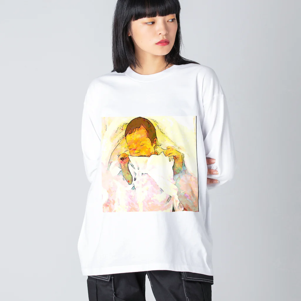 luckyshopの赤ちゃんは可愛い Big Long Sleeve T-Shirt