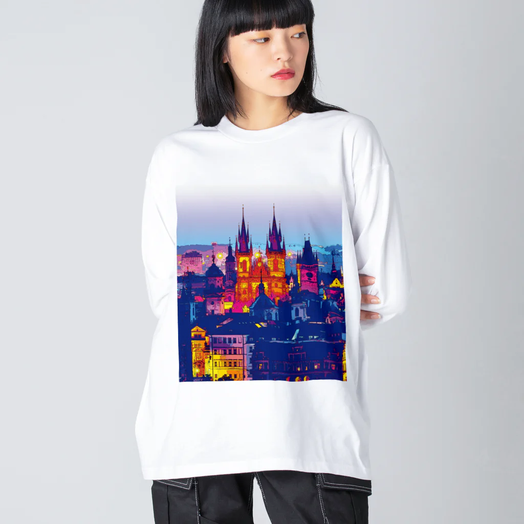 GALLERY misutawoのチェコ プラハの朝 Big Long Sleeve T-Shirt