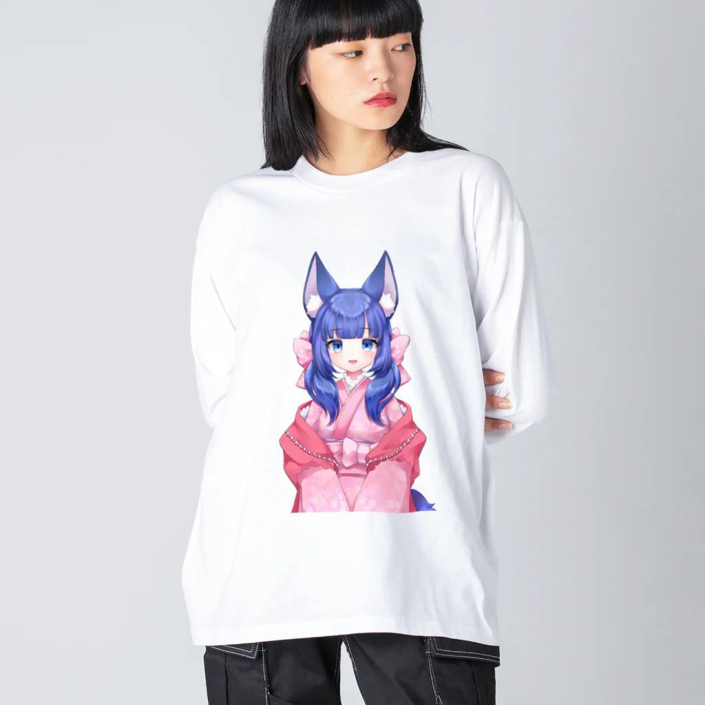 しずくのしずくちゃん お着物ver. ビッグシルエットロングスリーブTシャツ