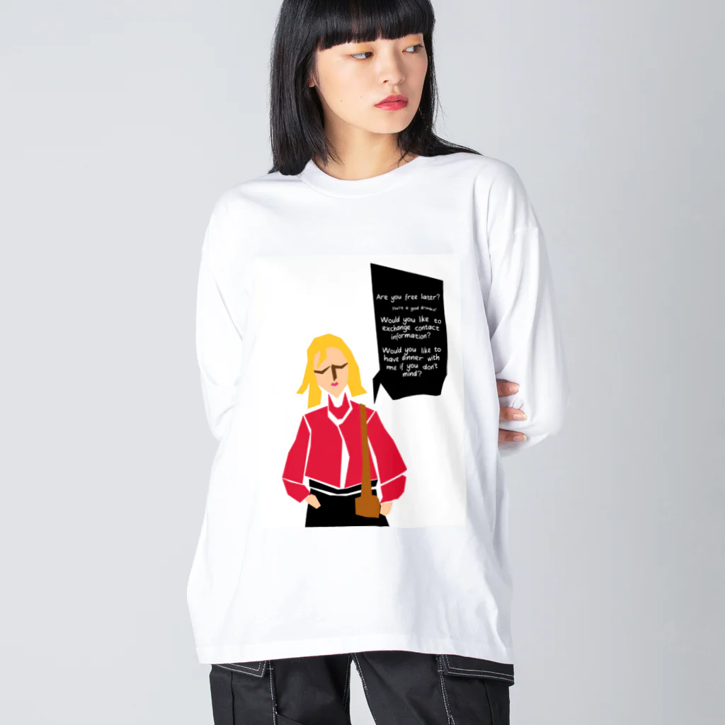 スニーカーマフィアSHOPの“YABAJO”パート① 「Shirigaru woman」 Big Long Sleeve T-Shirt