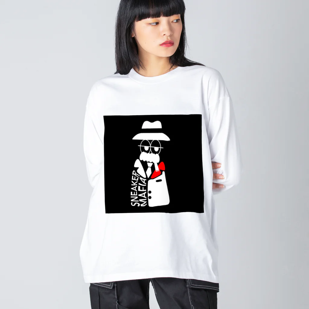 スニーカーマフィアSHOPのスカルマフィアグラフィック Big Long Sleeve T-Shirt