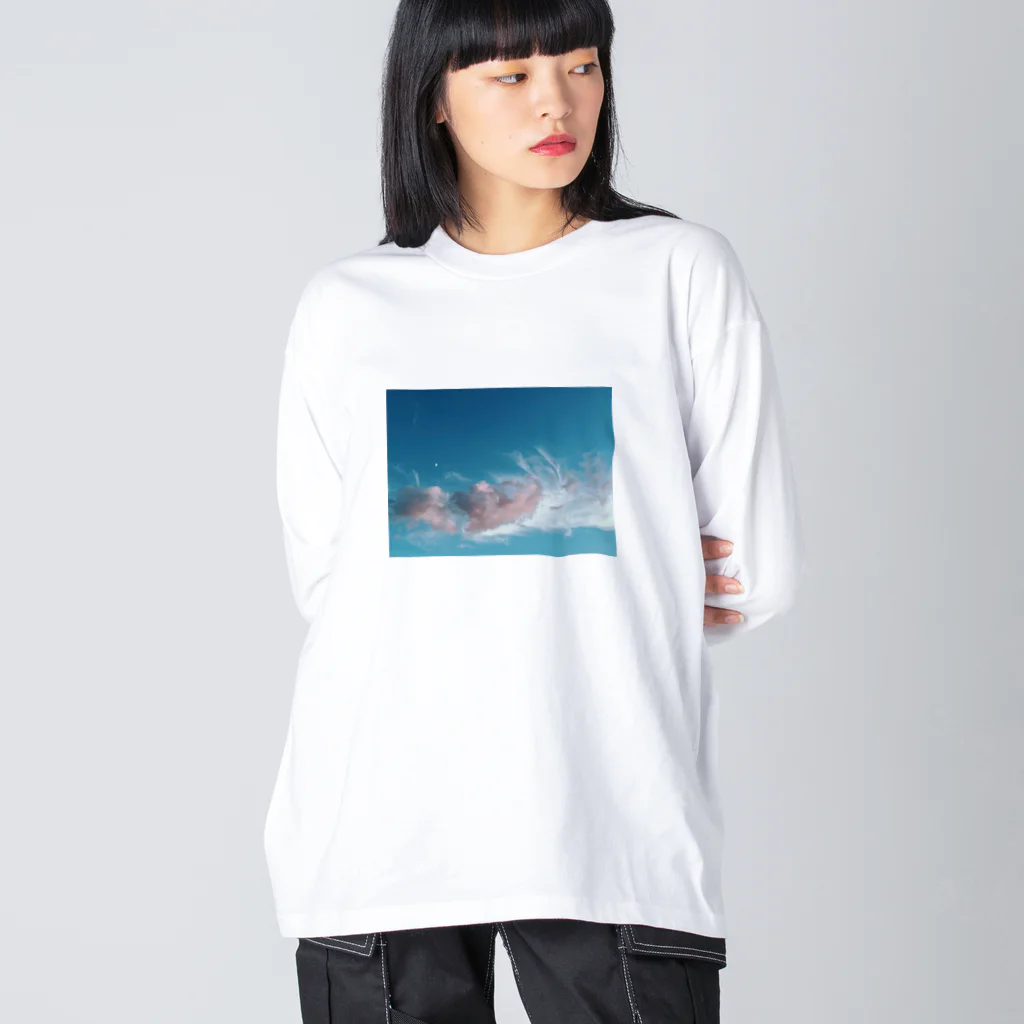 Haunted Labのpink clouds 雲 Big Long Sleeve T-Shirt