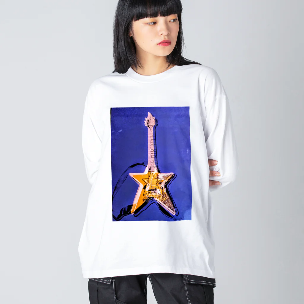 Rock★Star Guitar School 公式Goodsのアンディ・星ギター・ウォーホール ビッグシルエットロングスリーブTシャツ