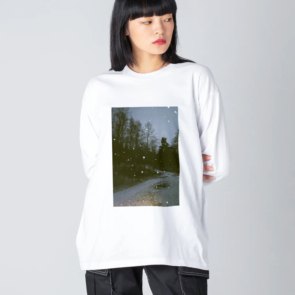 me's filmのフィンランドの雪 ビッグシルエットロングスリーブTシャツ