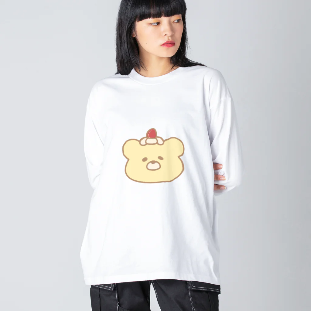 たまこまーけっとのショートケーキくま ビッグシルエットロングスリーブTシャツ