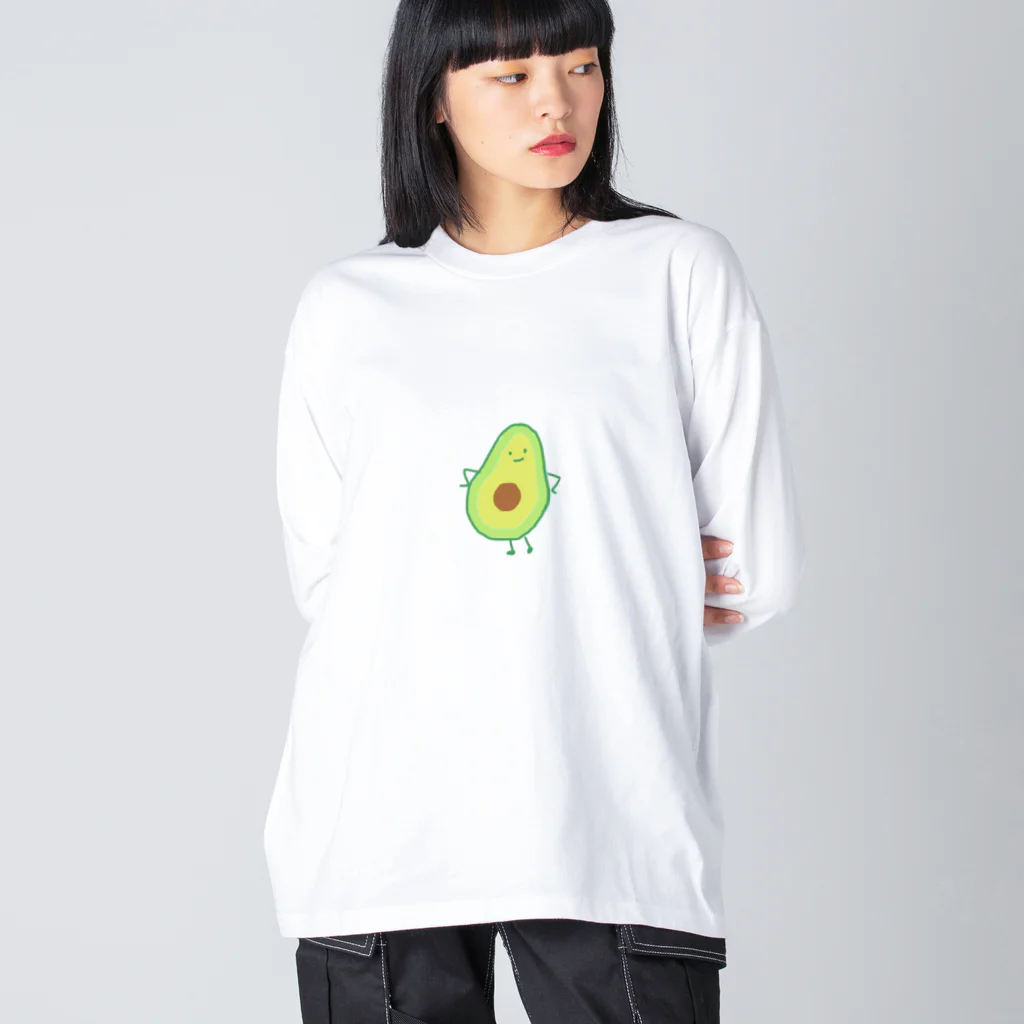 avocadotのアボカドさん ビッグシルエットロングスリーブTシャツ