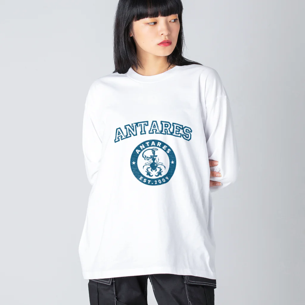 AntaresShishaのAntares University風　単色 ビッグシルエットロングスリーブTシャツ
