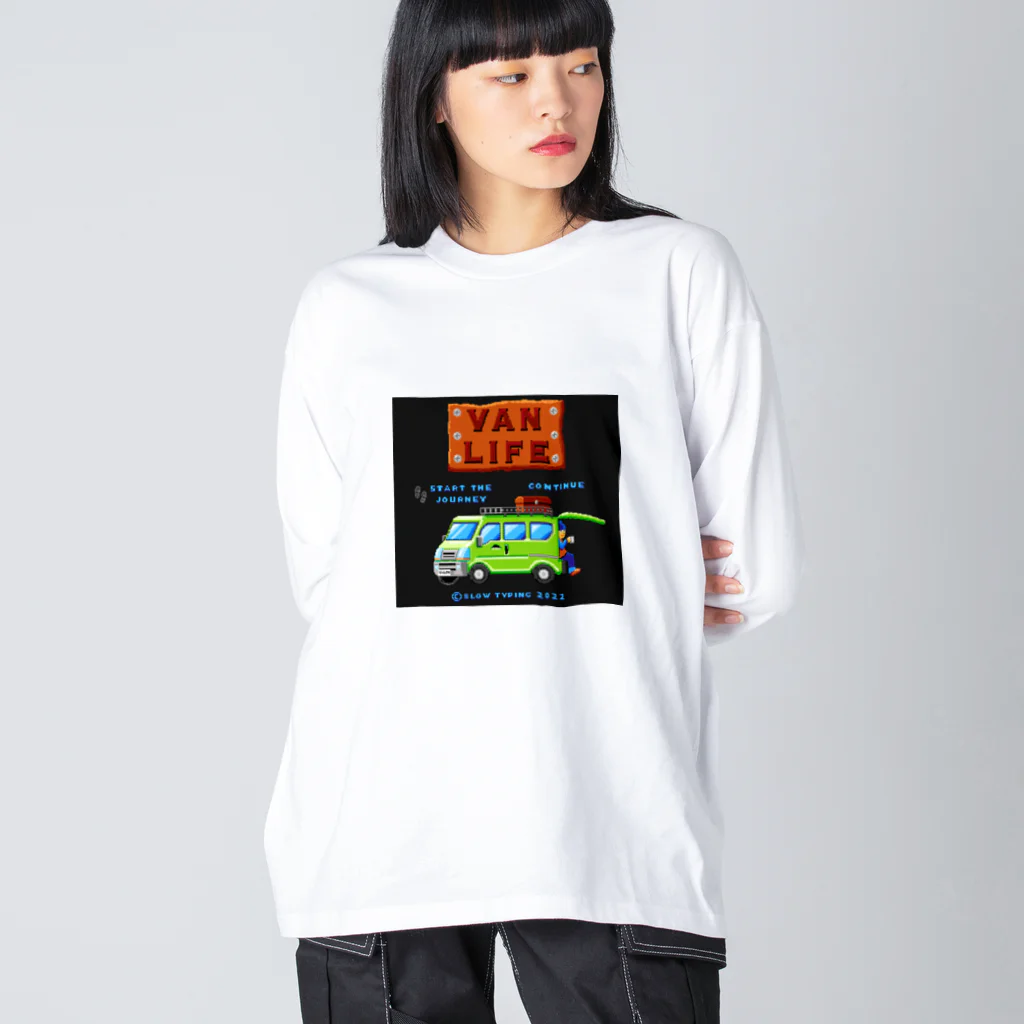 スロータイプ書店 Slowtype BooksのVAN LIFE バンライフ 257-1 ビッグシルエットロングスリーブTシャツ