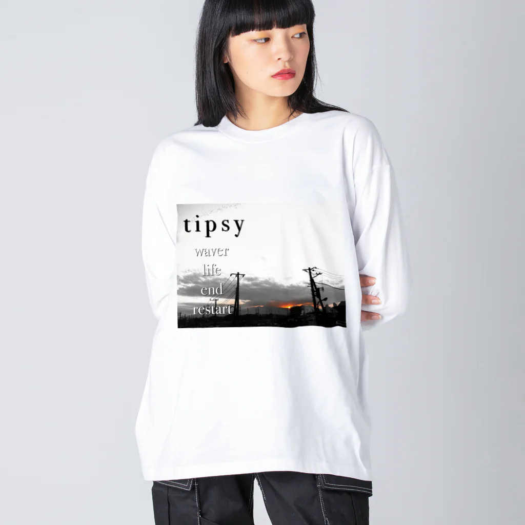 tipsyのtipsy#001揺蕩う ビッグシルエットロングスリーブTシャツ