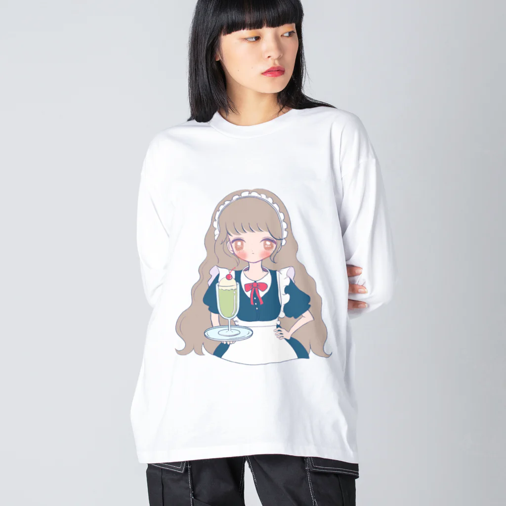 おかもとのメイドさん ビッグシルエットロングスリーブTシャツ